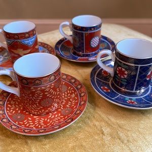 4 Vintage Imari japan Neiman Marcus Espresso Coffee/espresso Tea Cups